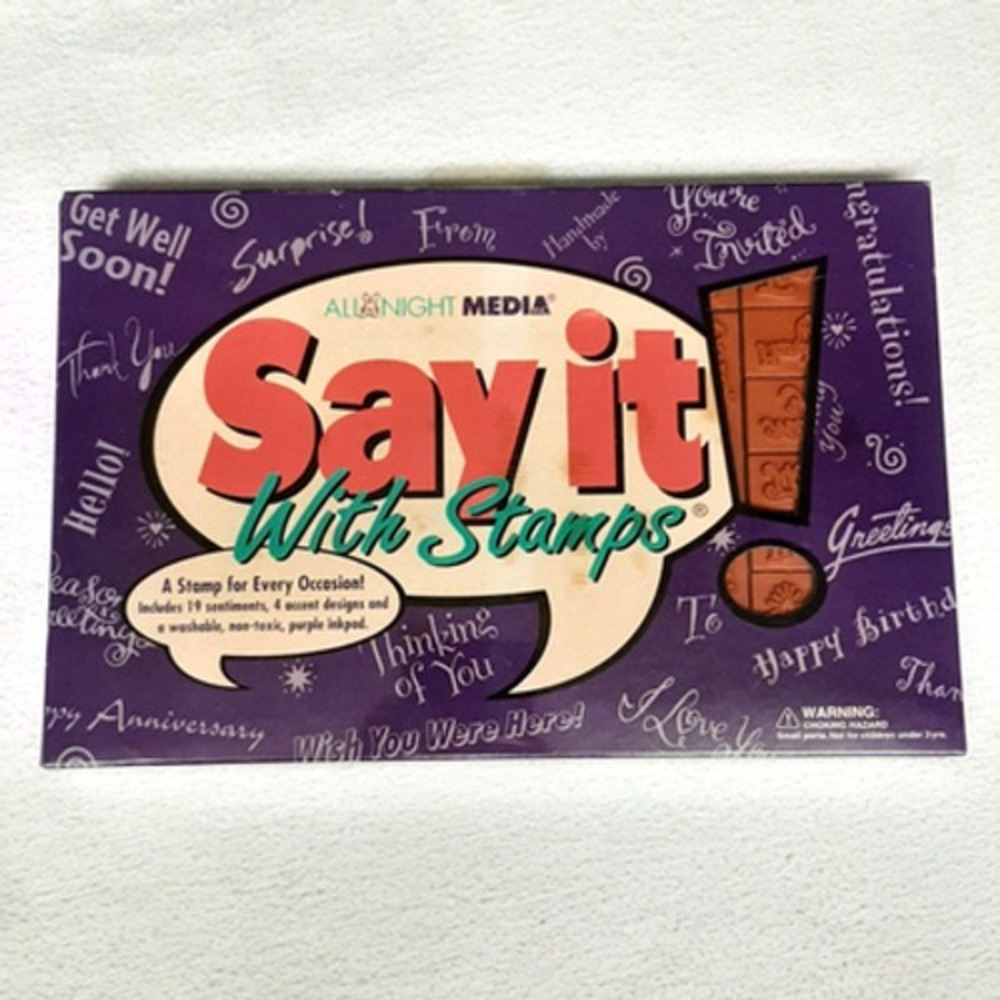 19 All Occasion Rubber Stamps All Night Media Say It With Stamps NEW Sealed